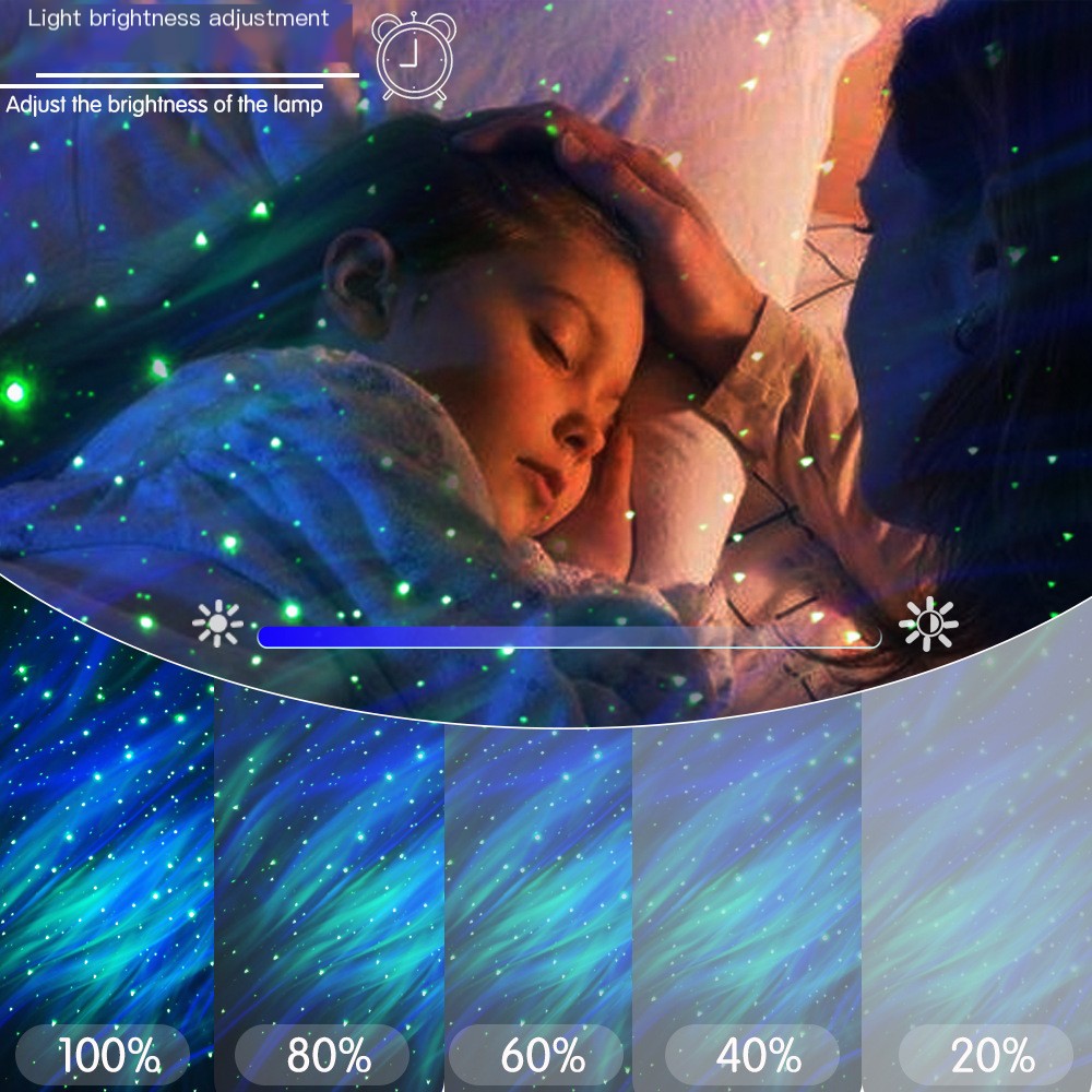 Snail Starry Sky Projector Lamp in action