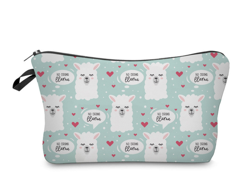 3D Llama Cosmetic Bag 3