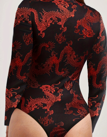 Dragon Print Bodysuit 3