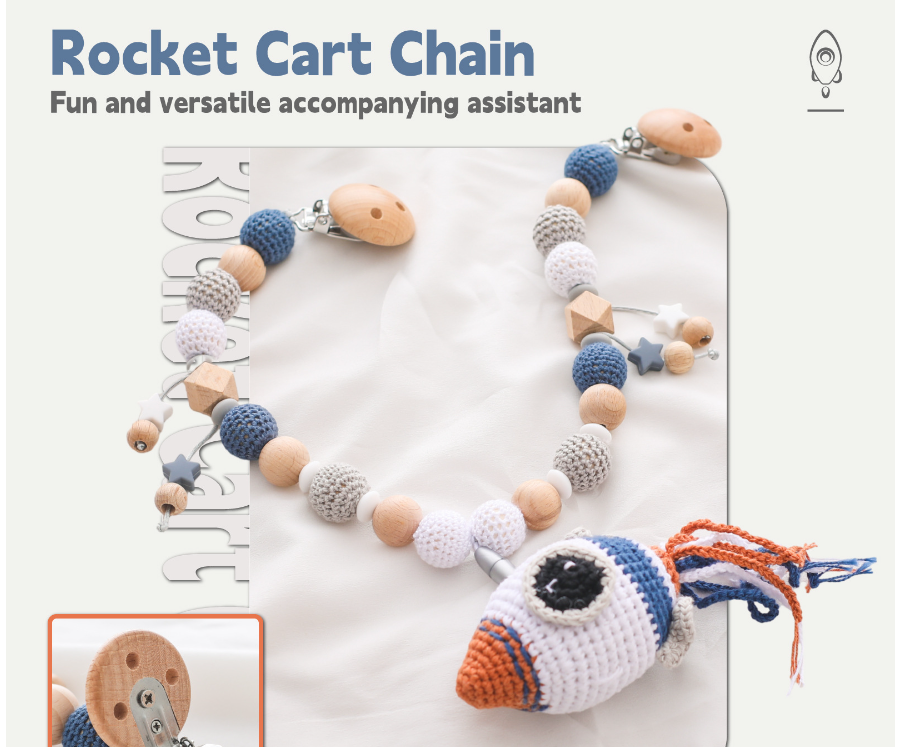 Crochet Sea Horse Stroller Chain Image 5
