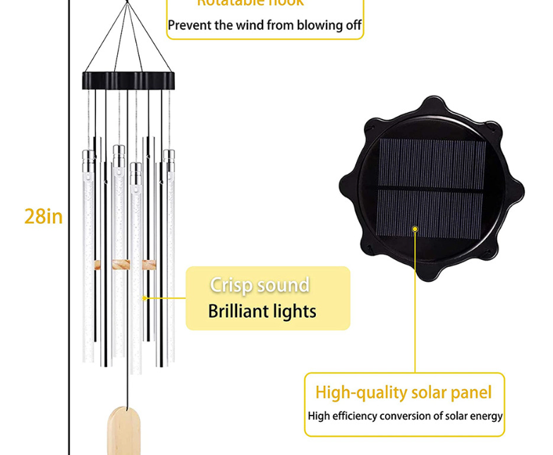 Solar Powered LED Windchime Design 3