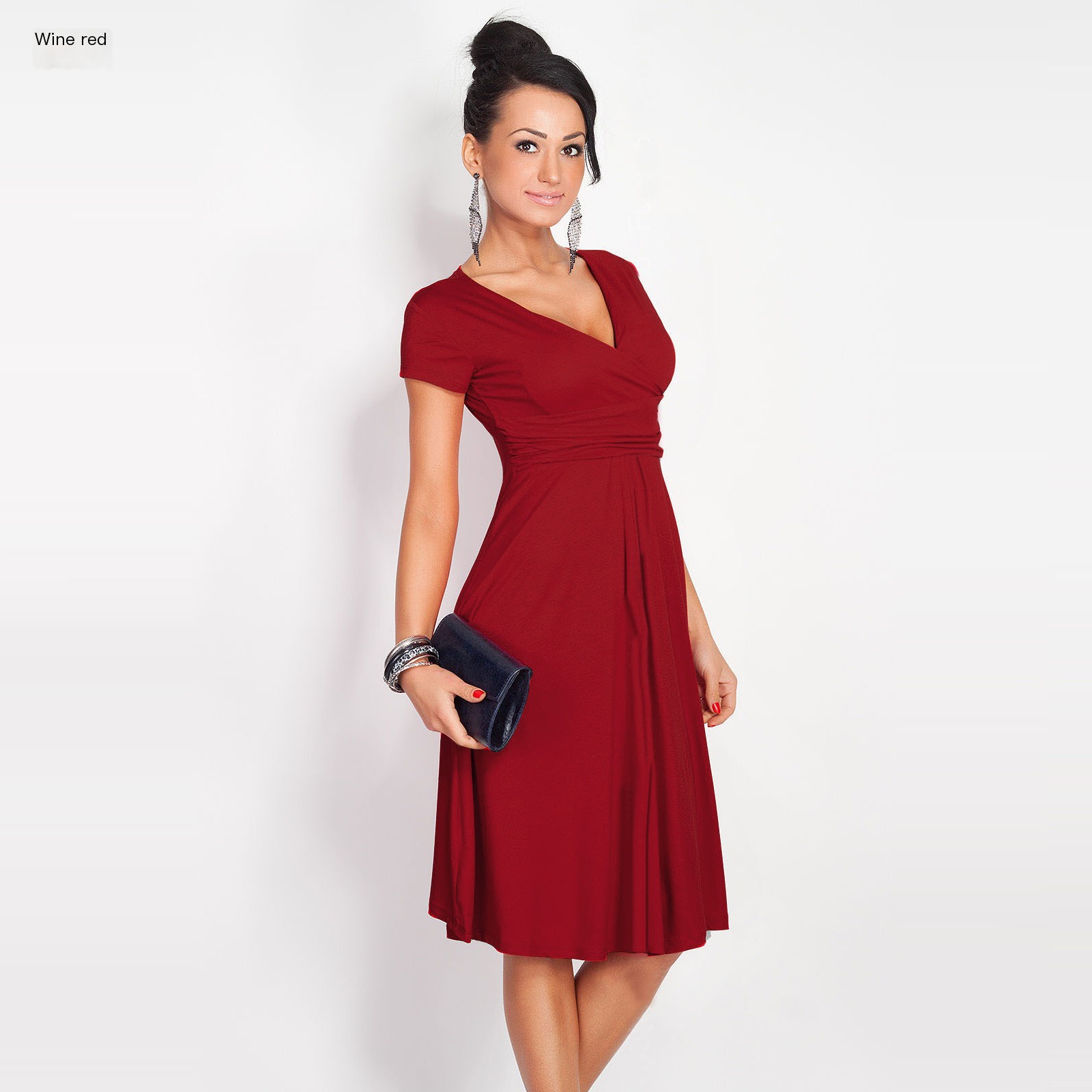 Deep V-neck dress image 5