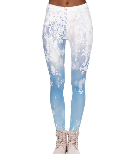 打底裤,瑜伽裤,雪花 Image 2