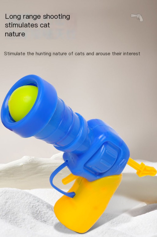 Cat Mute Ball Plush Ball Launcher Gun