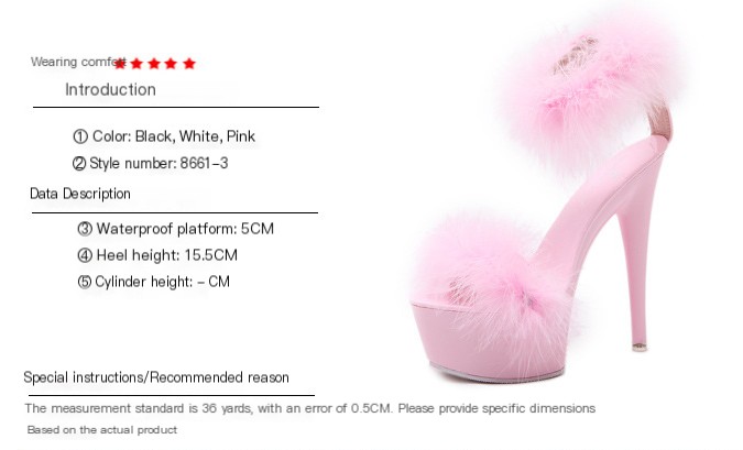 Faux Fur High Heels - Image 1