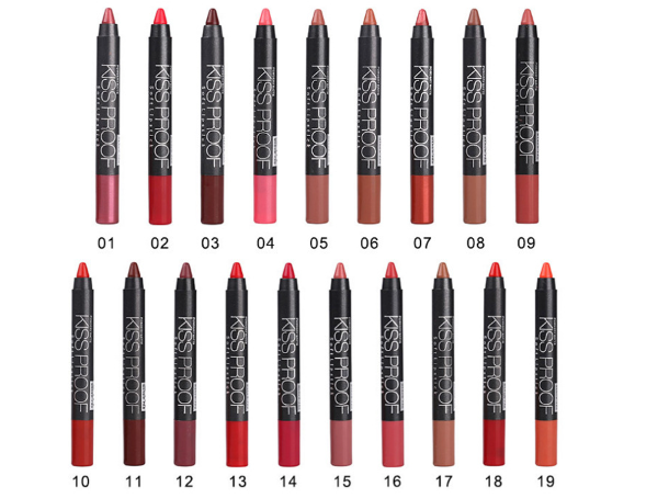 Matte Kiss Proof Lipstick Colors