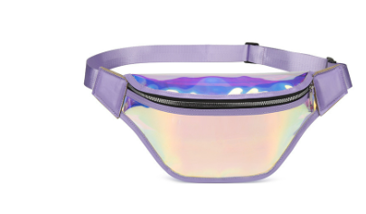 Irregular Personality Laser Reflective Crossbody Chest Bag - Lifestyle Image