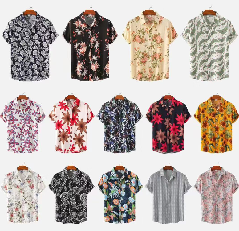 Flower Print Men’s Shirt Image 5