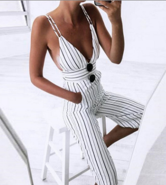 Striped Jumpsuit Image 2