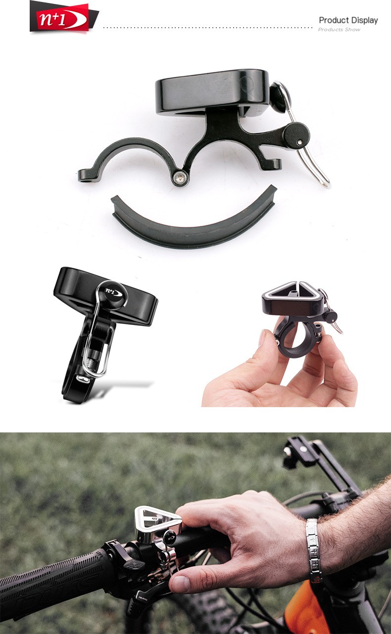 N+1 B733 High-Quality Pure Copper Bicycle Bell with Triangular Shape and Easy Installation Base (CNC Base).