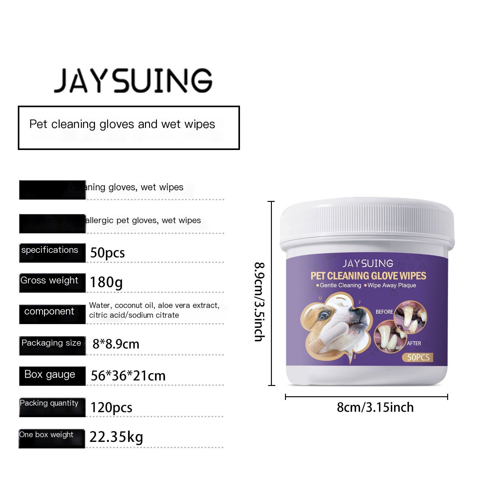 Dental Cleaning Wipes for Pets