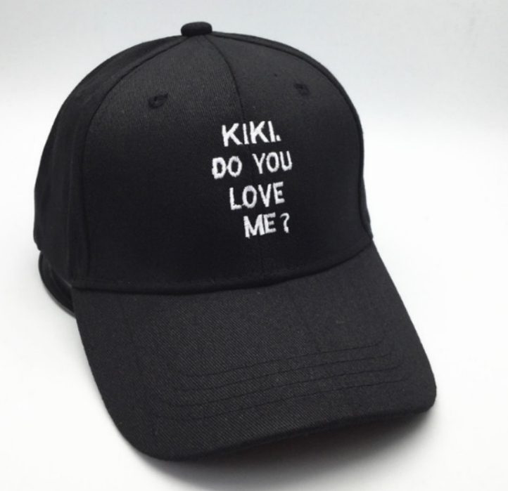 Letter Embroidered Baseball Cap in White