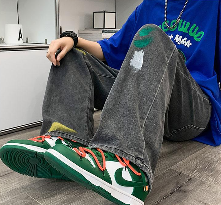 Circle Print Jeans Back View