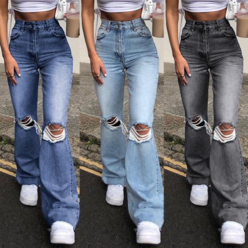 Women's Denim Wide-legged Pants 1