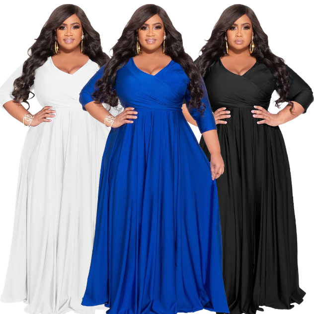 Elegant long dress back view