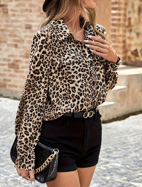 Women's V-Neck Printed Top