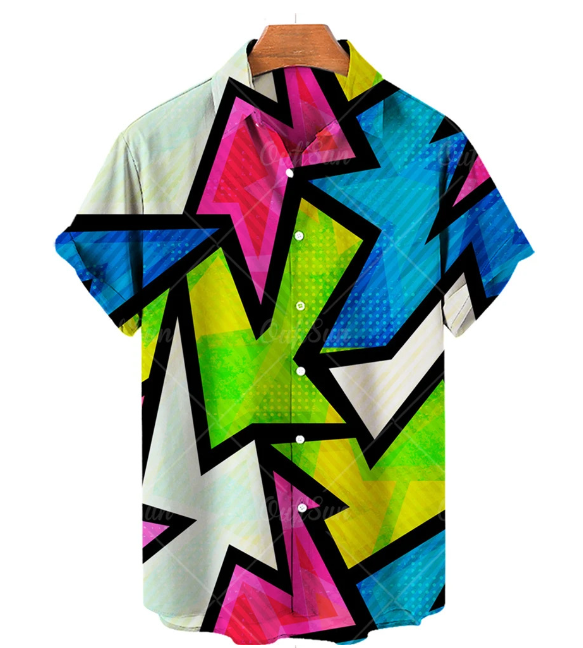 Casual Short-sleeved Shirt Graffiti Series 2