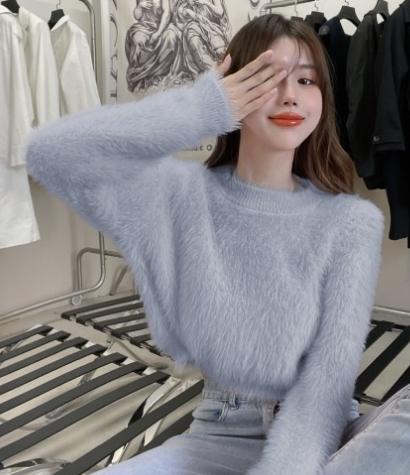 Women Sweater Top - Bean Green