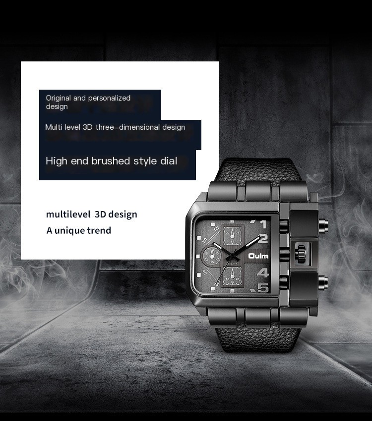 Oulm Big Dial Watch - White Color