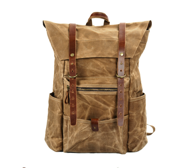 Retro Handmade Waterproof Backpack Image 2