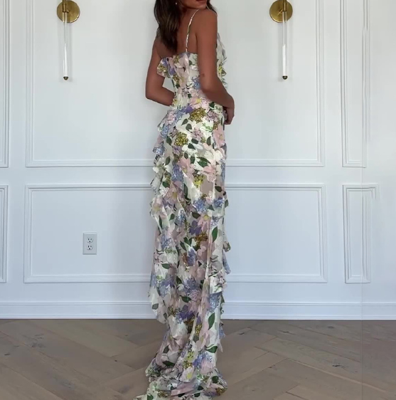 Détail de la robe élégante