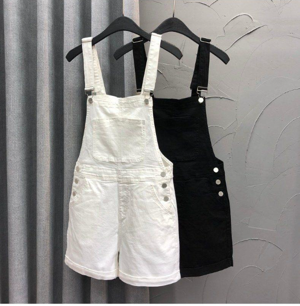 Sweet Candy Color Denim Jumpsuit
