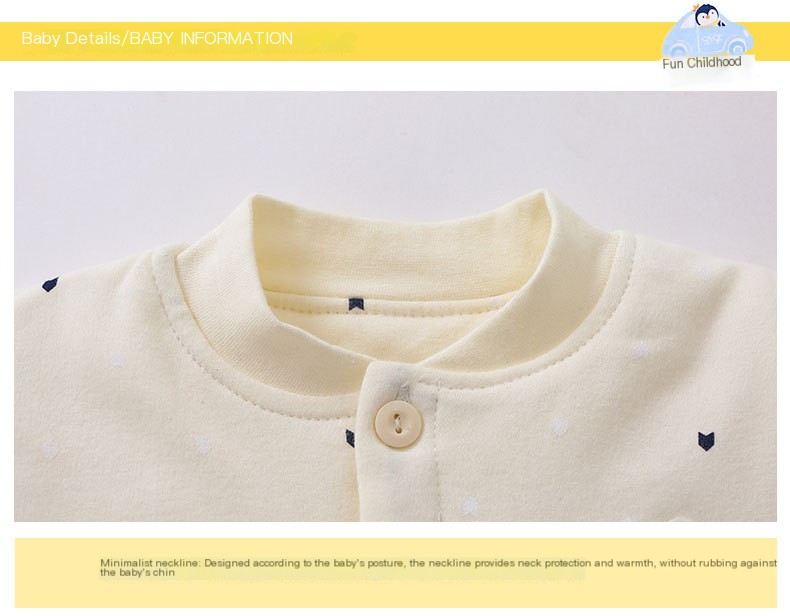 Children's underwear in autumn and winter, pure cotton 1-2 year old baby baby warm without bone thickening cotton clothes child suit