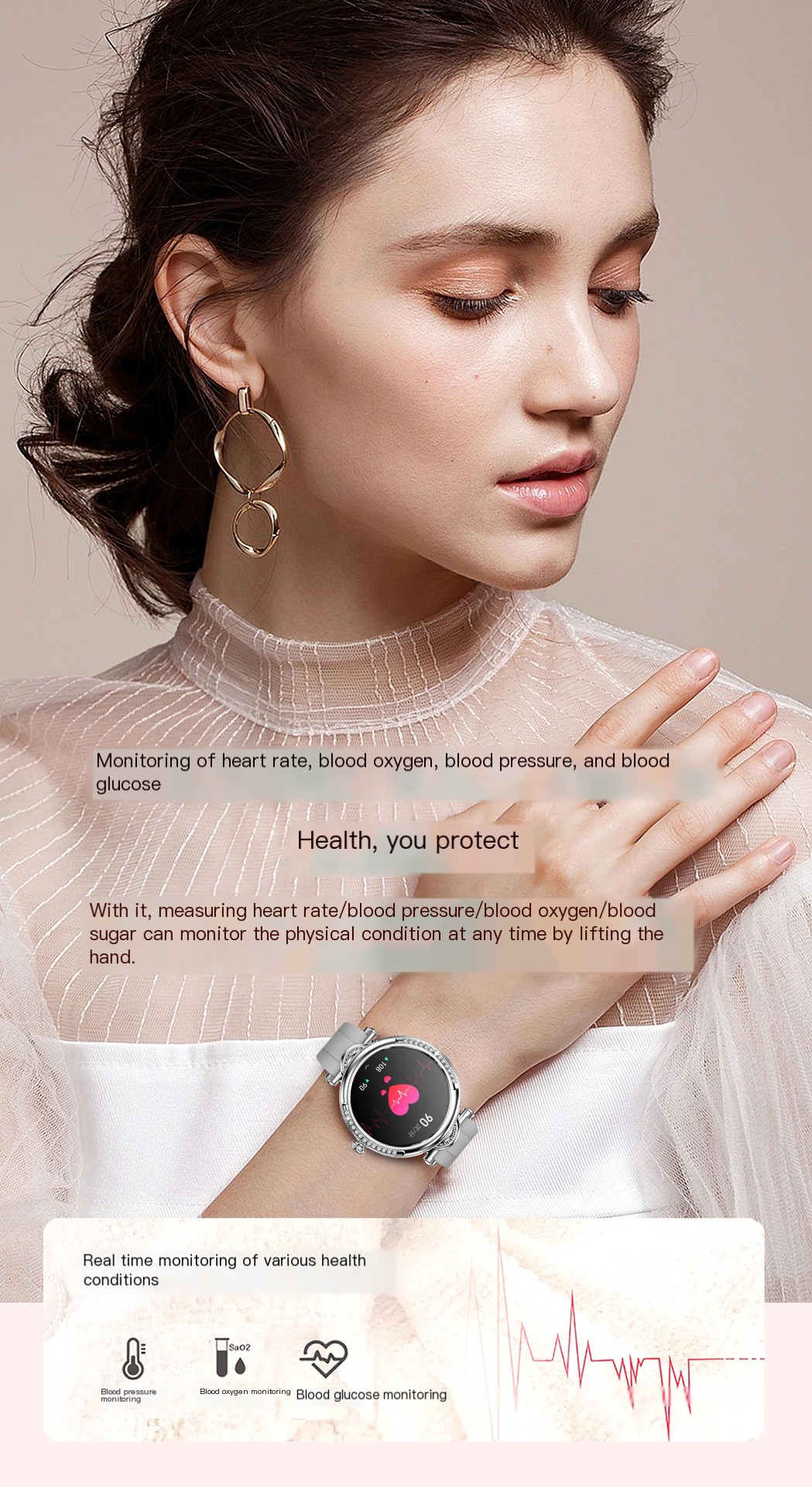 Chronovibe Rosa Queen Smart Watch