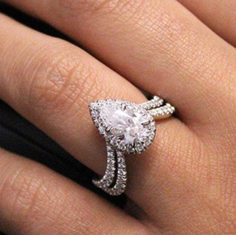 Teardrop Diamond Ring 2