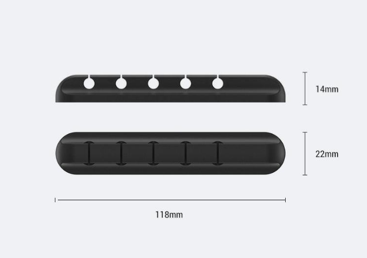 topk data cable organizer in black