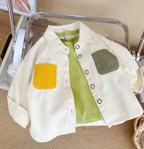 Children's Corduroy Shirt White
