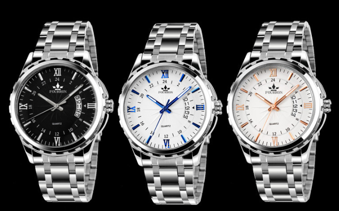 Calendar Luminous Stainless Steel Watch