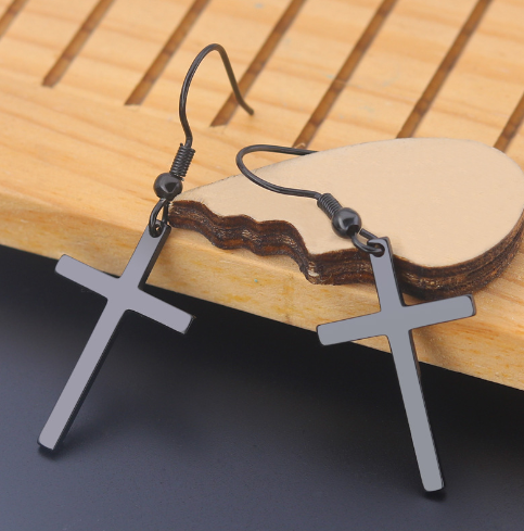 Silver Cross Earrings