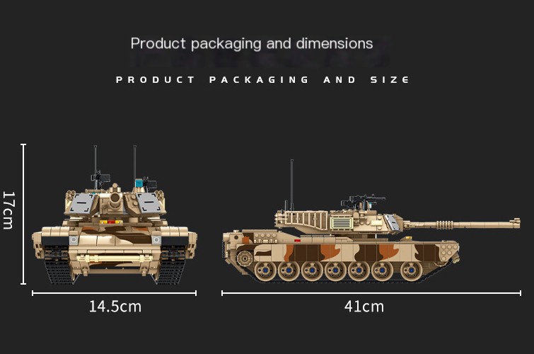 WW2 Military Leopard 2A4 Battle Tank Series Building Blocks Brick Model MOC Army Weapon Boy Set Kid Toy Childrens Christmas Gift