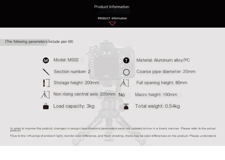 Bexin Tripod Features