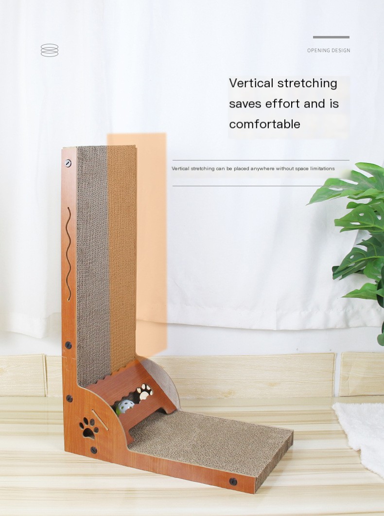 Large L-Shaped Cat Scratching Board