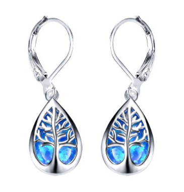 Tree of Life Earrings - White Color