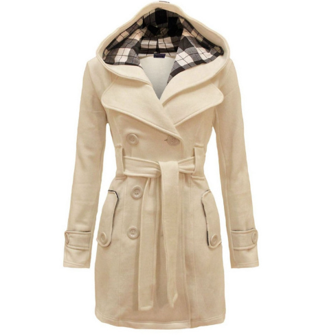 Double-breasted plaid coat image 3