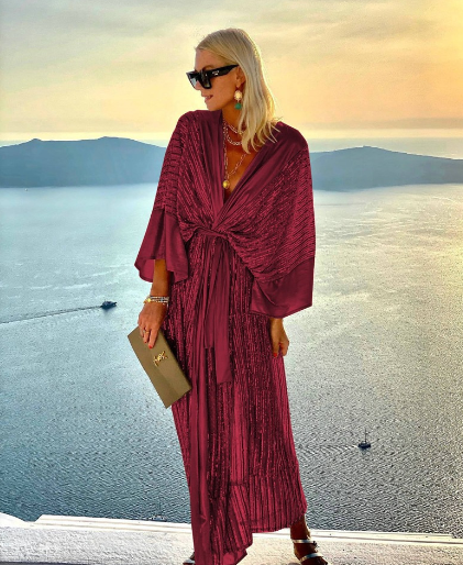 Sequin Patchwork Cardigan Robe