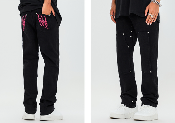 Wide-leg Denim Trousers Image 2