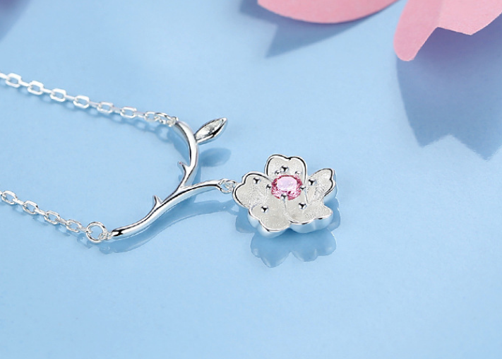 Cherry Blossom Necklace Detail