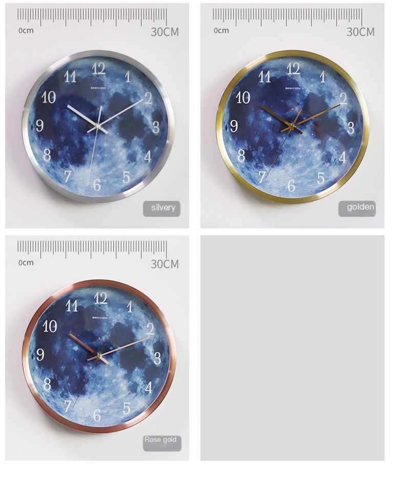 GeekCook LED Wall Clock - Nighttime Ambiance