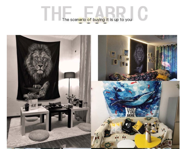 Blue Map Tapestry Image 4