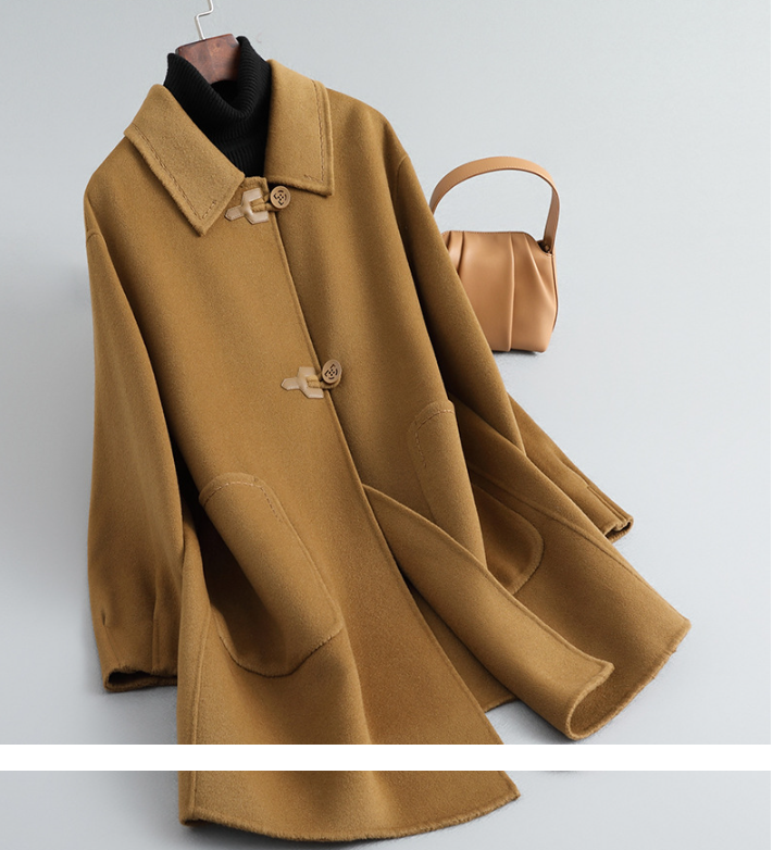 Small Lapel Cashmere Coat