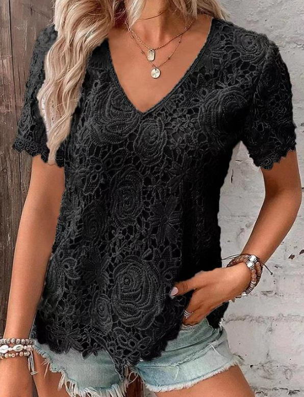 Lace Blouse in Green