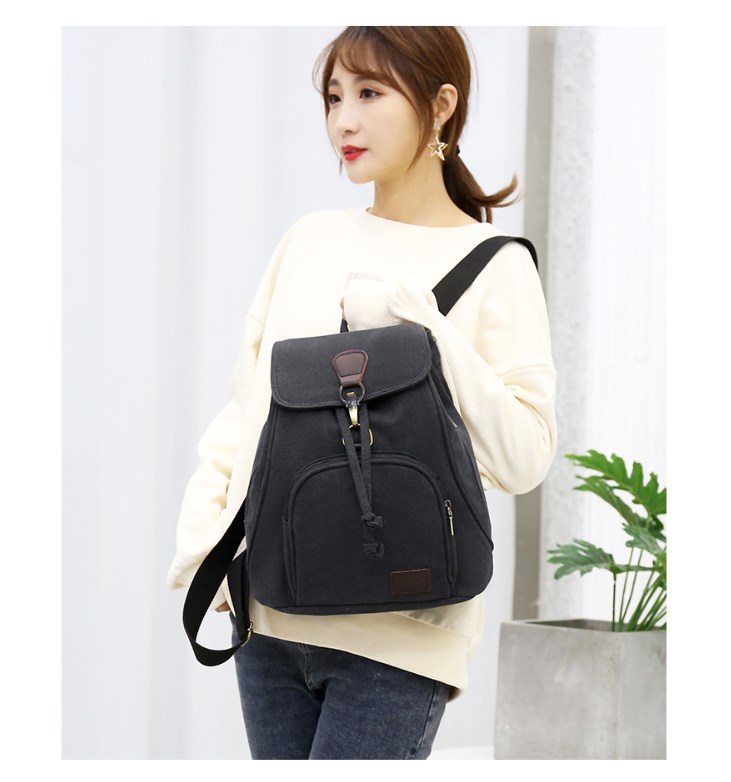 Khaki Canvas Backpack