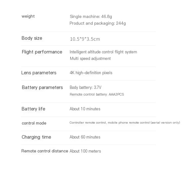 4K Mini Drone/New JJRC H107 Pocket Small Quadcopter Grid Mini Aircraft 8K Real-time Image Transmission Remote Control Aircraft (One Set)