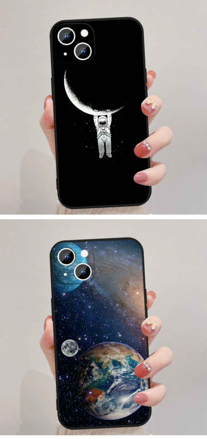 Astronaut Starry Moon Phone Case Design 3