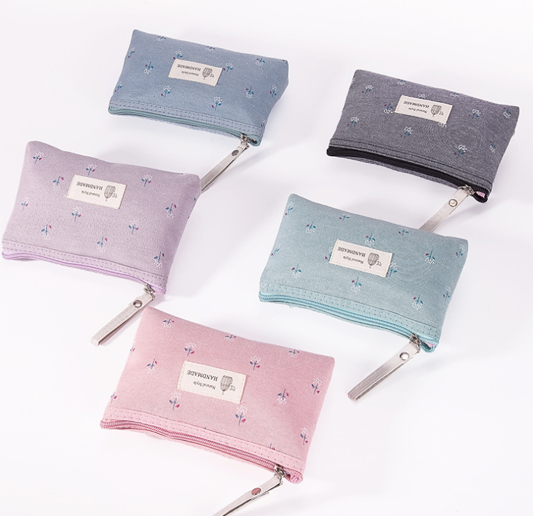 Flower Print Cosmetic Bag