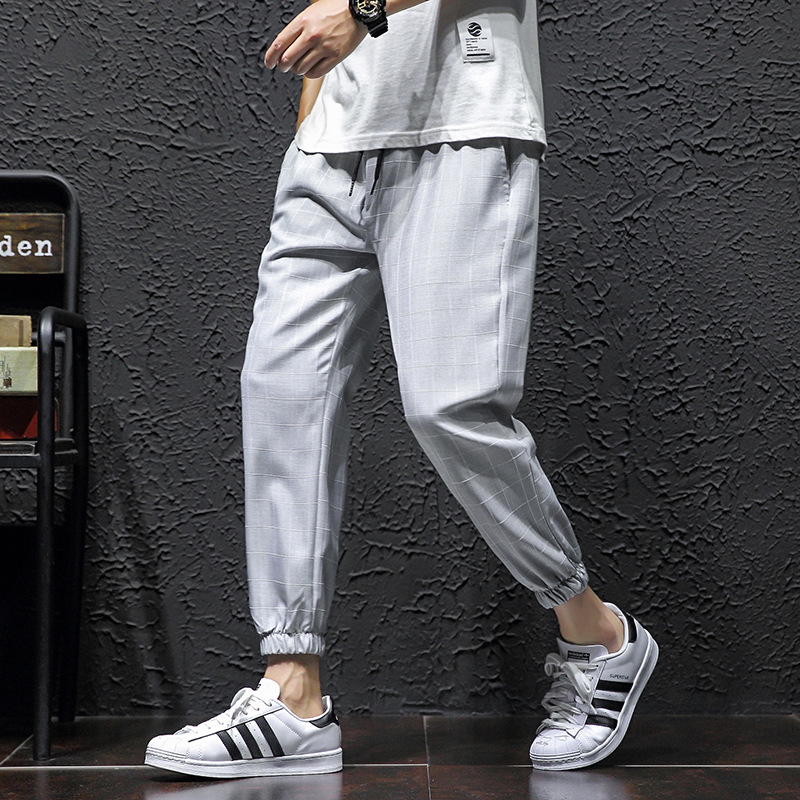 Checkered Linen Pants Image 3